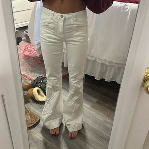 Zara white jeans flare leg